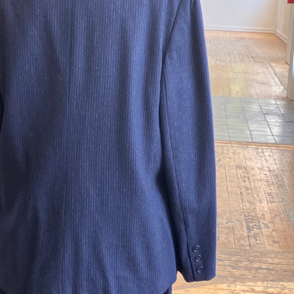 Vintage navy pinstriped skirt suit - Picture 8 of 14